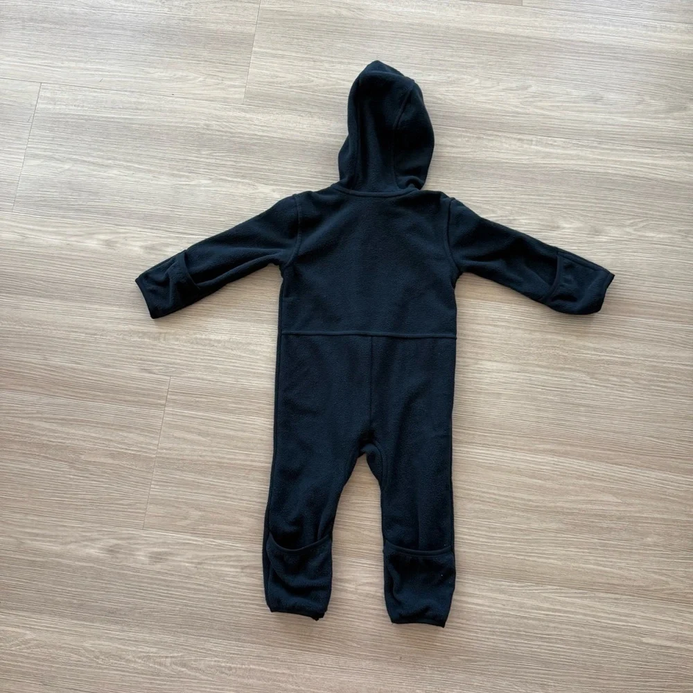 The North Face Black Hooded Kids Fleece Onepiece Romper